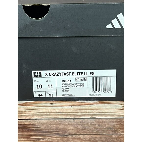 Adidas X Crazyfast Elite LL Solar Red Soccer White Cleats IG0611, Men\'s 10 New main image 5
